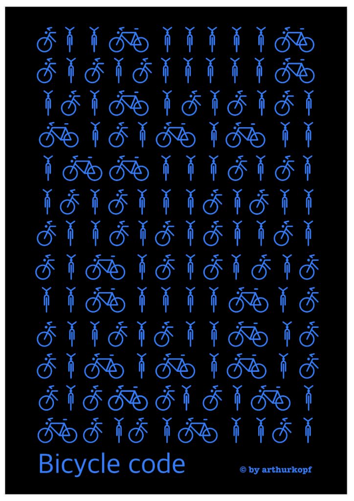 Fahrradshirt Bicycle-Code arthurkopf screenprint Siebdruck