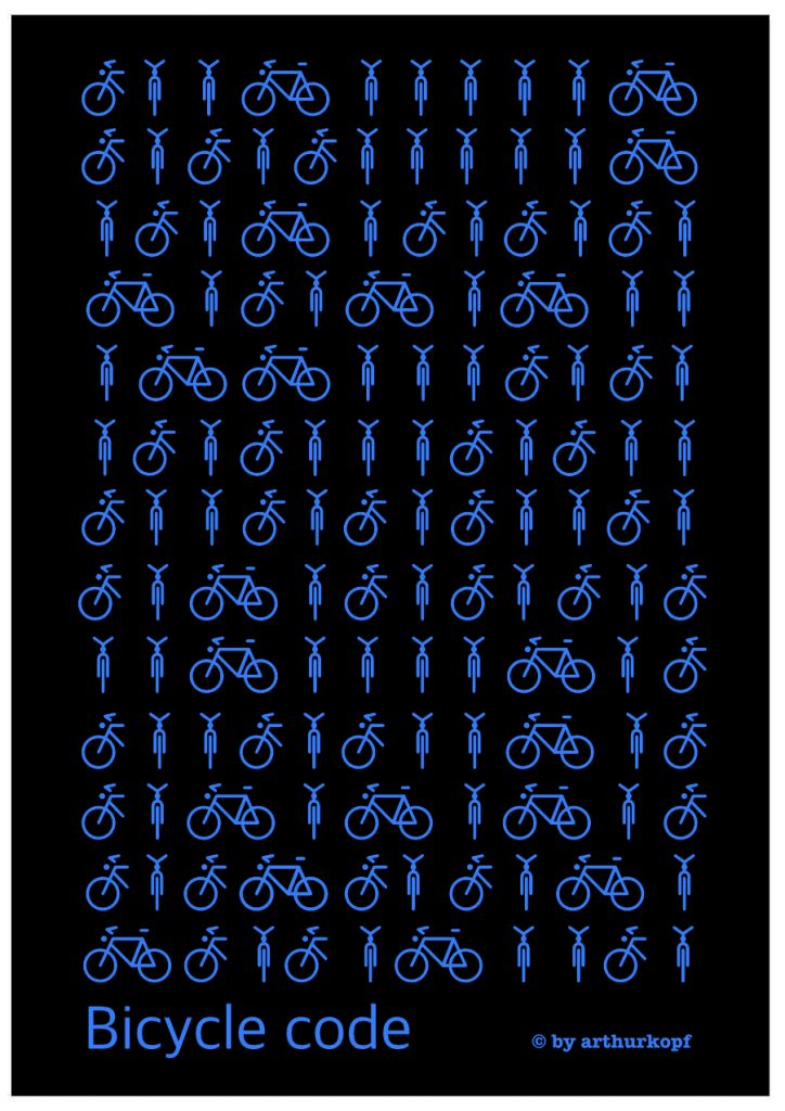 Fahrradshirt Bicycle Code arthurkopf screenprint Siebdruck