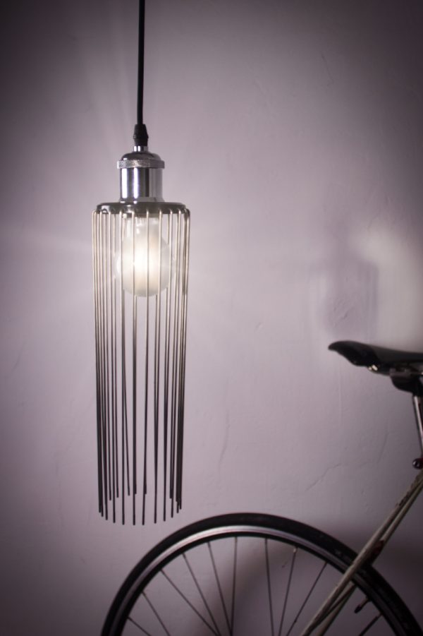 Lampe aus Recycelten Speichen