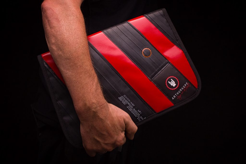 laptoptasche Fahrradschlauch arthurkopf mit Fütterung
