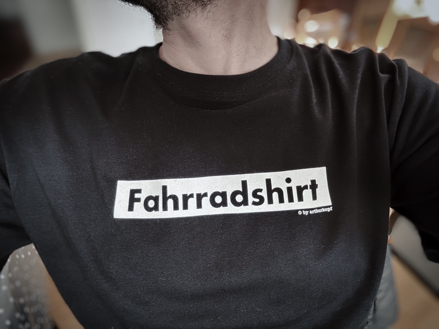 T-shirt mit Fahrradshirt Aufdruck