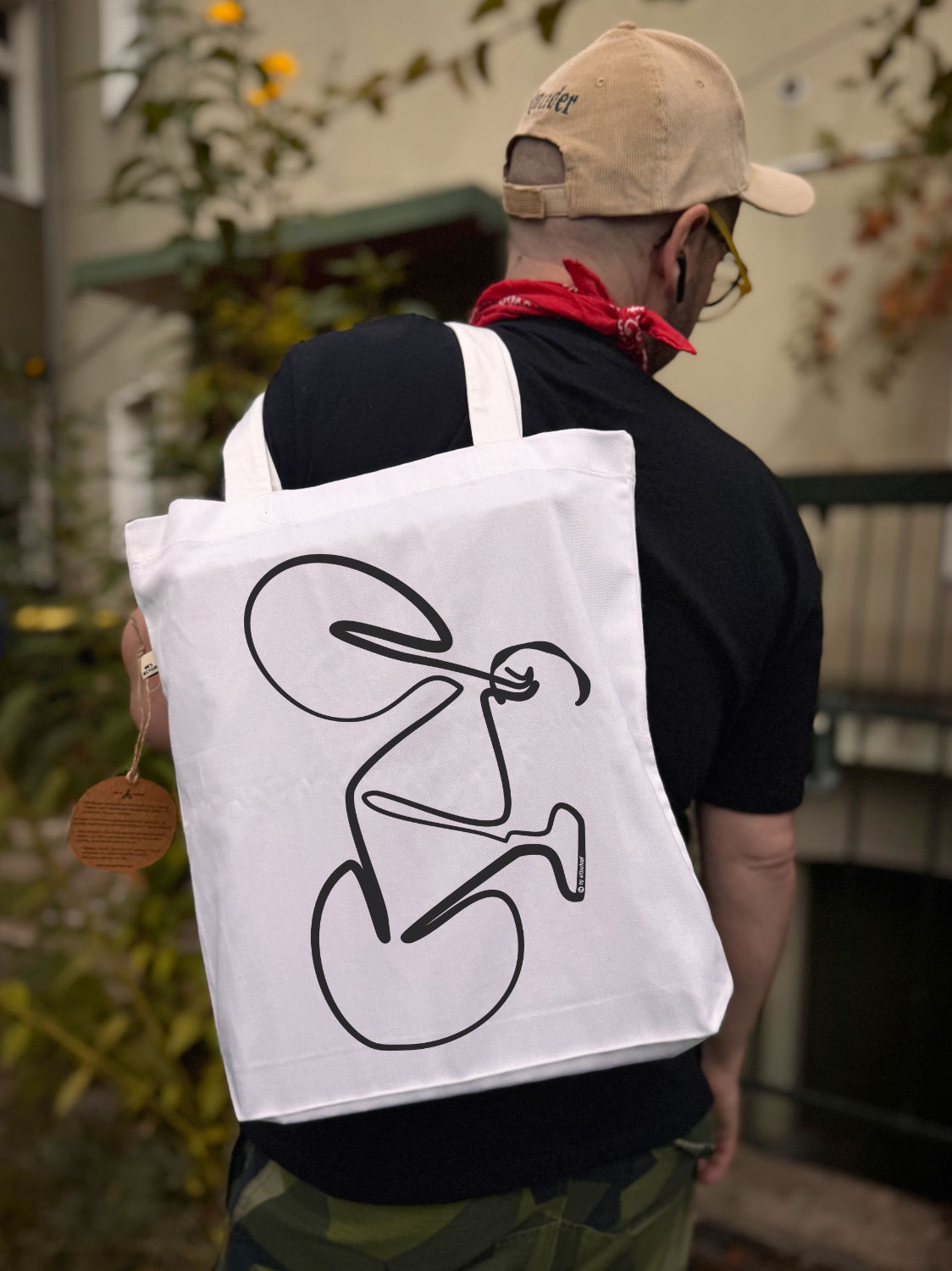 Stoffbeutel mit Pro Fahrrad Aufdruck